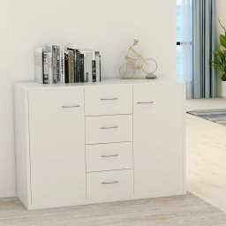 vidaXL Dressoir 88x30x65 cm bewerkt hout wit
