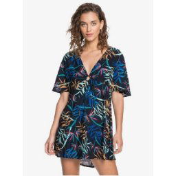 Roxy - XS - Summer Cherry Dress Anthracite Wild Leaves