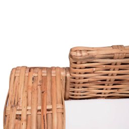vidaXL Tuinbank 3-zits natuurlijk rattan