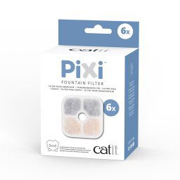 6 Stuks Vervangfilter voor Catit PIXI Drinkfontein, wit Kat