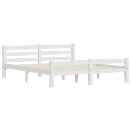 vidaXL Bedframe massief grenenhout wit 160x200 cm