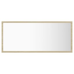 vidaXL Badkamerspiegel LED 90x8,5x37 cm acryl sonoma eikenkleurig