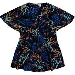 Roxy - S - Summer Cherry Dress Anthracite Wild Leaves