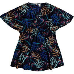Roxy - M - Summer Cherry Dress Anthracite Wild Leaves