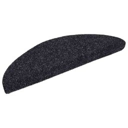 vidaXL Trapmatten Zelfklevend 5 stuks 56x17x3 cm Zwart Halfrond