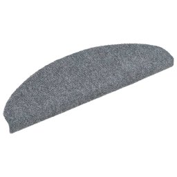 vidaXL Trapmatten Zelfklevend 5 stuks 65x21x4 cm Lichtgrijs Halfrond Groot