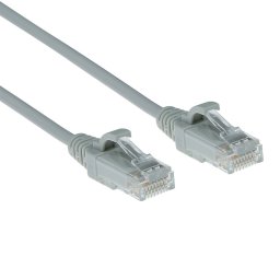 ACT DC9001 LSZH U/UTP CAT6 Datacenter Slimline Patchkabel Snagless | RJ45 connectoren | Grijs | 1 meter