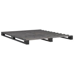 vidaXL Bedframe pallet massief grenenhout grijs 160x200 cm