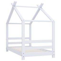 vidaXL Kinderbedframe massief grenenhout wit 70x140 cm
