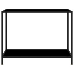 vidaXL Wandtafel 100x35x75 cm gehard glas zwart
