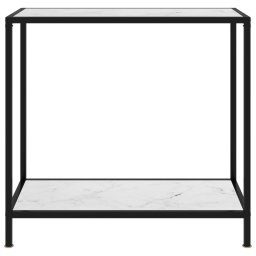 vidaXL Wandtafel 80x35x75 cm gehard glas wit