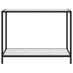 vidaXL Wandtafel 100x35x75 cm gehard glas wit