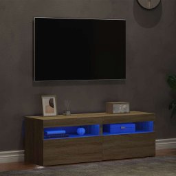 vidaXL Tv-meubelen 2 st LED-verlichting 60x35x40 cm sonoma eikenkleur