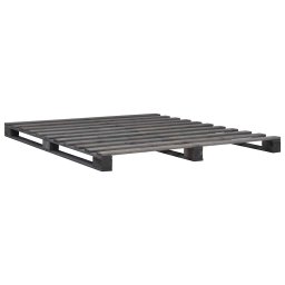 vidaXL Bedframe pallet massief grenenhout grijs 200x200 cm