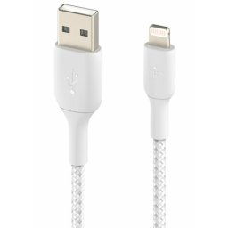 Belkin Braided BoostCharge Lightning USB Kabel 1 Meter Wit
