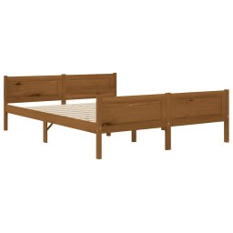vidaXL Bedframe massief grenenhout honingbruin 160x200 cm