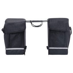vidaXL Fietstas voor bagagedrager dubbel waterdicht 35 L zwart
