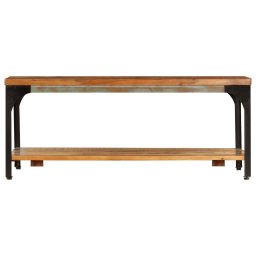 vidaXL Salontafel met schap 100x60x35 cm massief gerecycled hout