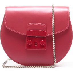 Furla - Metropolis Mini Crossbody Round - Ruby Rood - Vrouwen - Maat OS