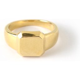 Orelia ring met afgeschuind vierkant S/M - Maat 16.00
