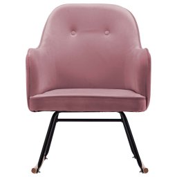 vidaXL Schommelstoel fluweel roze