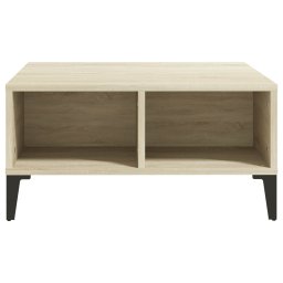 vidaXL Salontafel 60x60x30 cm bewerkt hout sonoma eikenkleurig