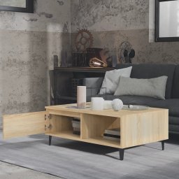 vidaXL Salontafel 90x60x35 cm bewerkt hout sonoma eikenkleurig