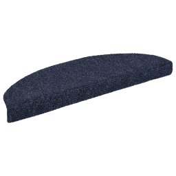 vidaXL Trapmatten Zelfklevend 15 stuks 65x21x4 cm Blauw Halfrond Groot