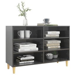 vidaXL Dressoir 103,5x35x70 cm bewerkt hout hoogglans grijs