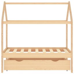 vidaXL Kinderbedframe met lade massief grenenhout 70x140 cm