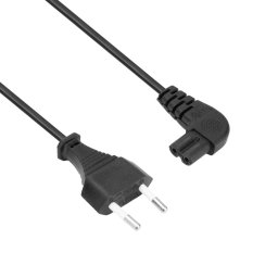 ACT AK5019 230V Stroomkabel Euro Male/C7 Female (Angled Left/Right) - 2 meter