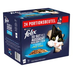 24x85g Vis Selectie in Gelei Felix Elke Dag Feest Kattenvoer