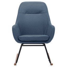 vidaXL Schommelstoel stof blauw