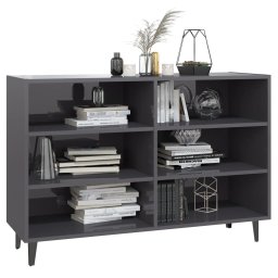 vidaXL Dressoir 103,5x35x70 cm bewerkt hout hoogglans grijs