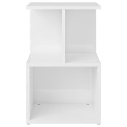 vidaXL Nachtkastje 35x35x55 cm bewerkt hout hoogglans wit