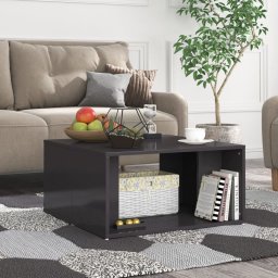 vidaXL Salontafels 4 st 33x33x33 cm bewerkt hout hoogglans grijs