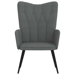 vidaXL Relaxstoel stof donkergrijs