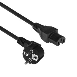 ACT AK5001 230V Stroomkabel Schuko CEE7/7 Male (Haaks)/C15 Zwart - 1,5 meter