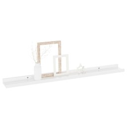 vidaXL Wandschappen 2 st 80x9x3 cm hoogglans wit