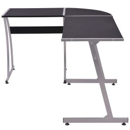 vidaXL Hoekbureau L-vormig zwart