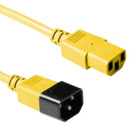 ACT AK5432 Voedingskabel C13/C14 Geel - 5 meter