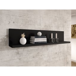 Wandplank BOTSWANA 150 cm mat zwart