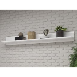 Wandplank TULIO 180 cm wit/hoogglans wit