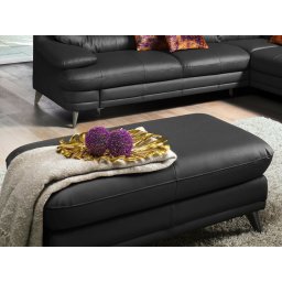 Poef BOLOSS eco-leder zwart