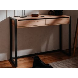 Console DENZEL 2 lades eik artisanaal/antraciet