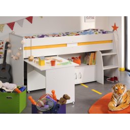 Samengesteld bed REX 90x200 cm wit