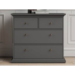 Dressoir PARISA 4 lades donkergrijs