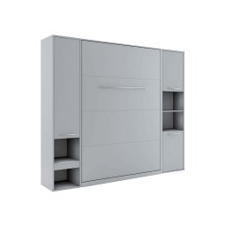 Opklapbed CONCEPTION 140x200 cm mat grijs (verticaal) met kasten