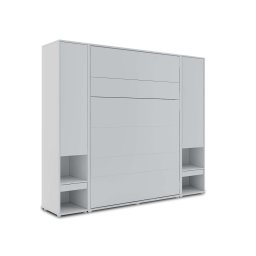 Opklapbed CONCEPTION PRO 140x200 cm mat grijs (verticaal) met kasten