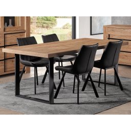 Eettafel LIEZE 230 cm scarlet eik met U-poten